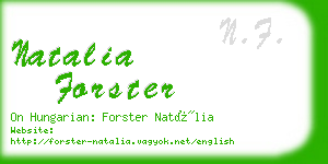 natalia forster business card
